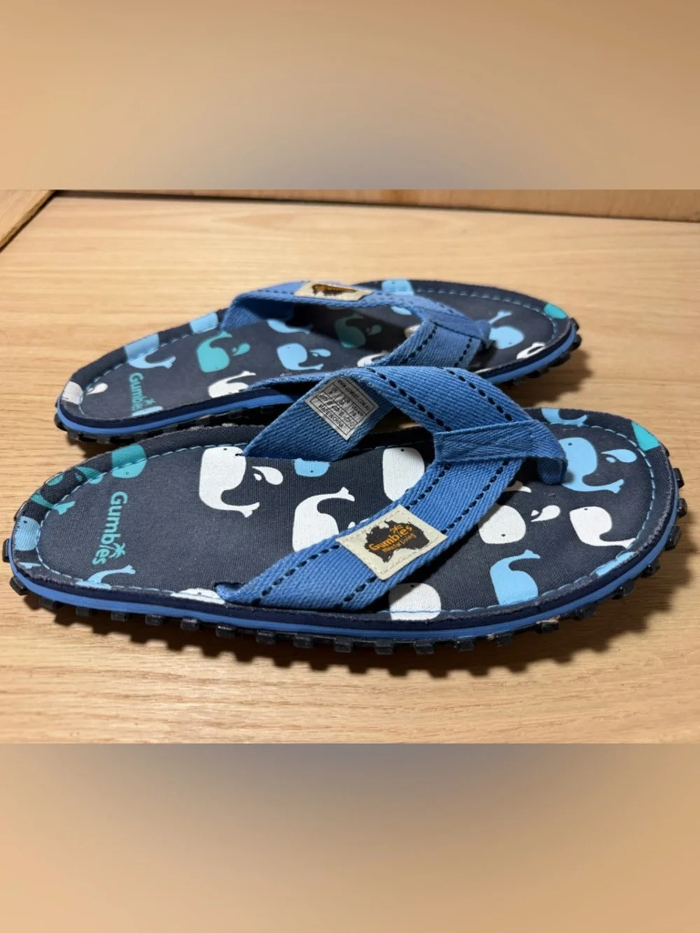 Gumbies Corker Mens Flip Flops Size 12 Khaki NWT